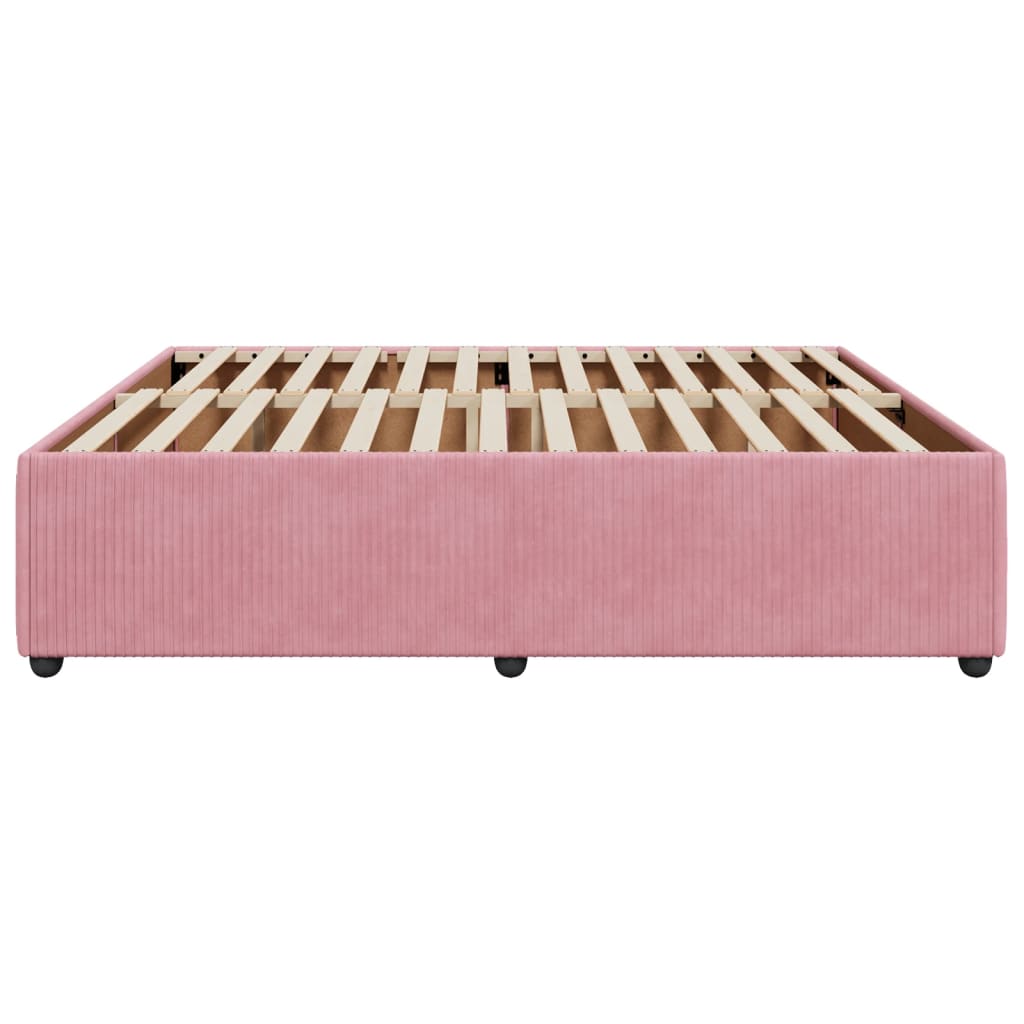 Cadre de lit Rose 180x200 cm Velours Lits & cadres de lit vidaXL   