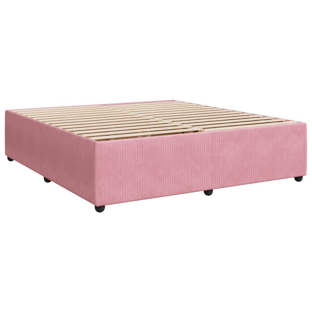 Cadre de lit Rose 200x200 cm Velours Lits & cadres de lit vidaXL   