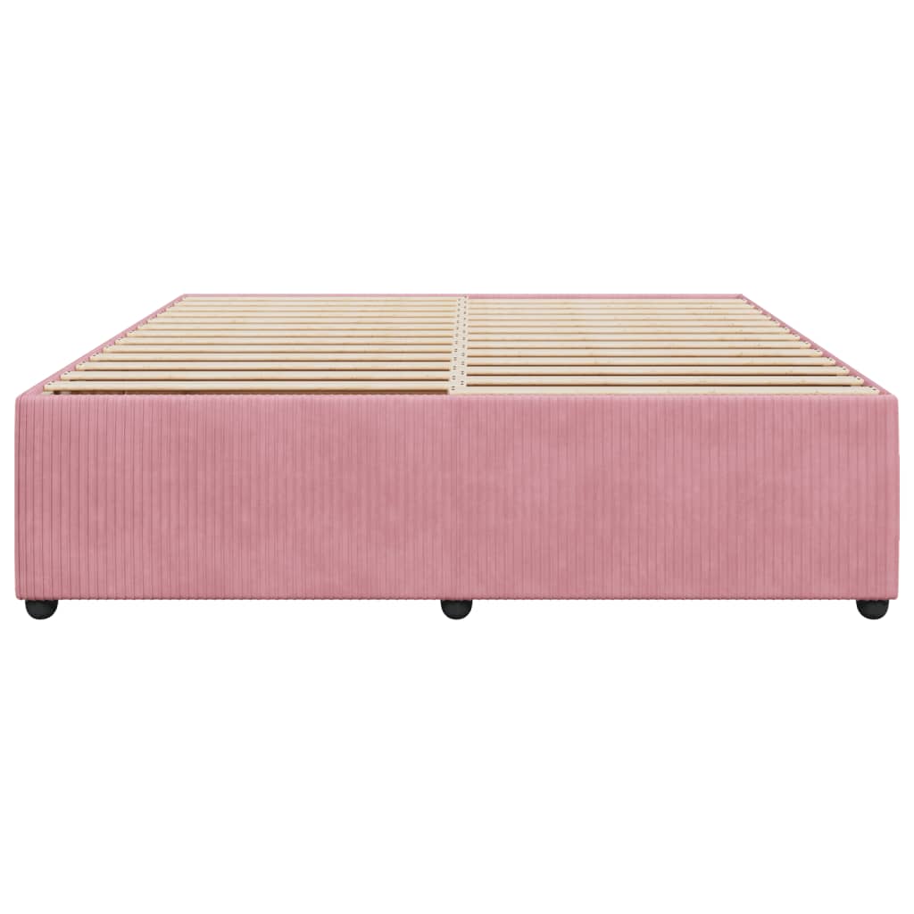 Cadre de lit Rose 200x200 cm Velours Lits & cadres de lit vidaXL   