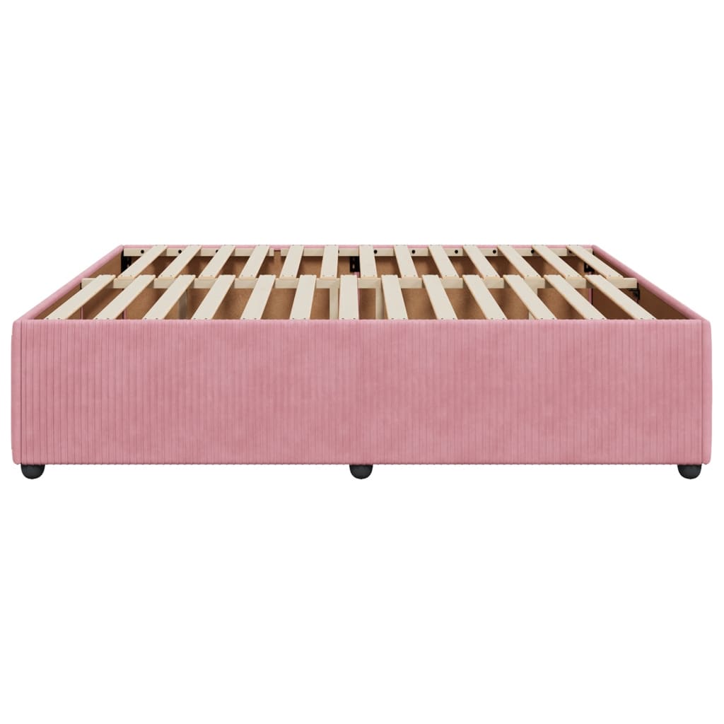 Cadre de lit Rose 200x200 cm Velours Lits & cadres de lit vidaXL   