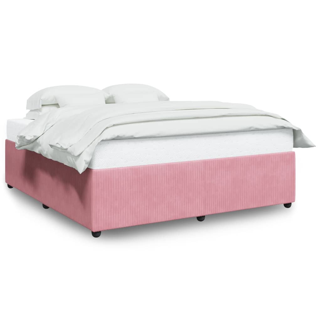 Cadre de lit Rose 200x200 cm Velours Lits & cadres de lit vidaXL   