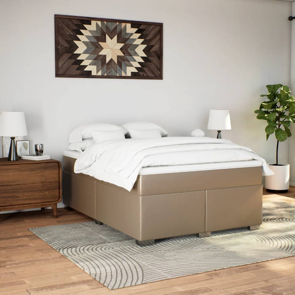 Image Sommier à lattes de lit avec matelas Cappuccino 140x200 cm | Xios Store SNC vidaXL Xios Store SNC