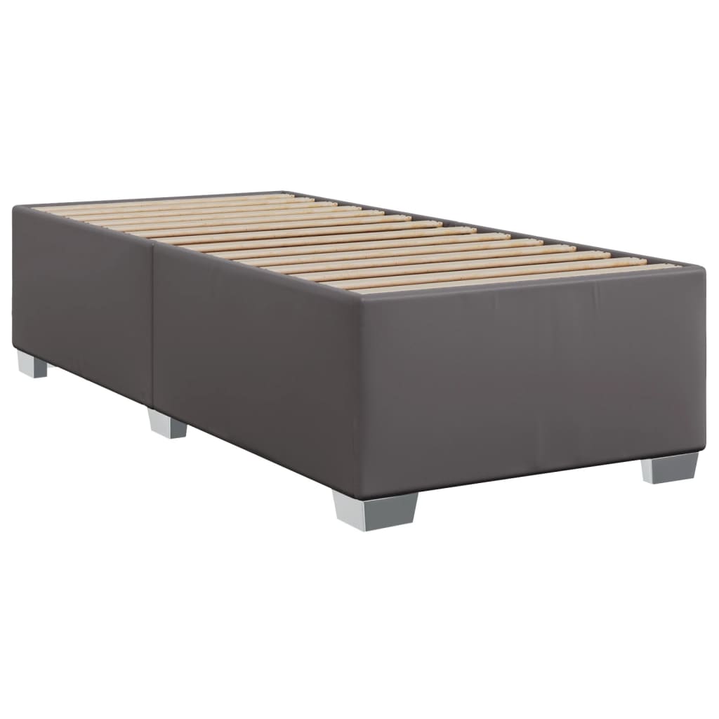 Image Sommier à lattes de lit avec matelas Gris 100x200 cm Similicuir | Xios Store SNC vidaXL Xios Store SNC