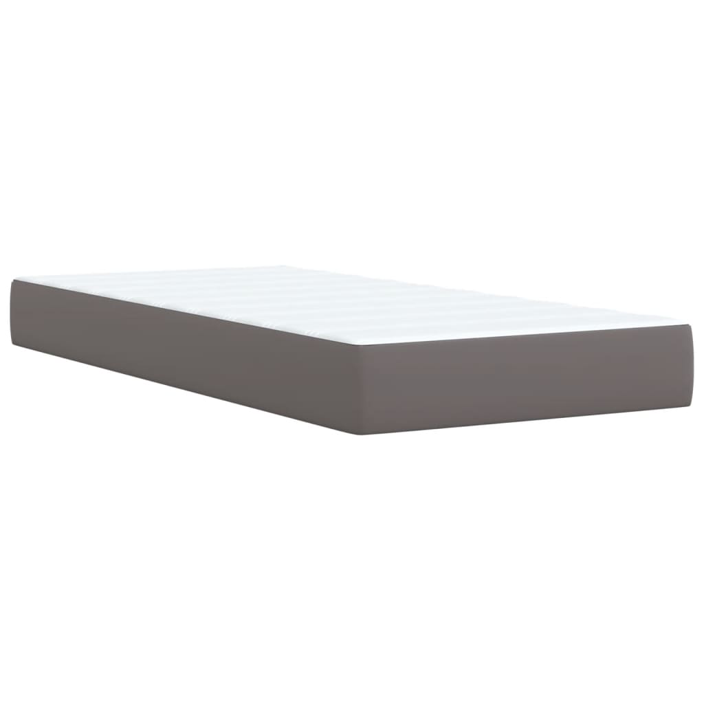 Image Sommier à lattes de lit avec matelas Gris 100x200 cm Similicuir | Xios Store SNC vidaXL Xios Store SNC