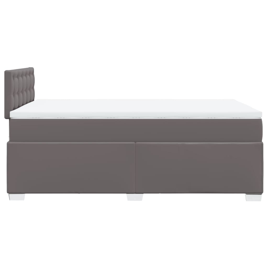 Sommier à lattes de lit avec matelas gris 120x190 cm similicuir Lits & cadres de lit vidaXL   