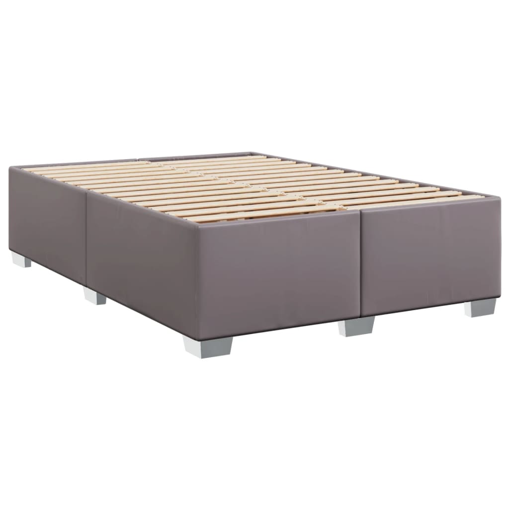 Image Sommier à lattes de lit avec matelas Gris 140x200 cm Similicuir | Xios Store SNC vidaXL Xios Store SNC