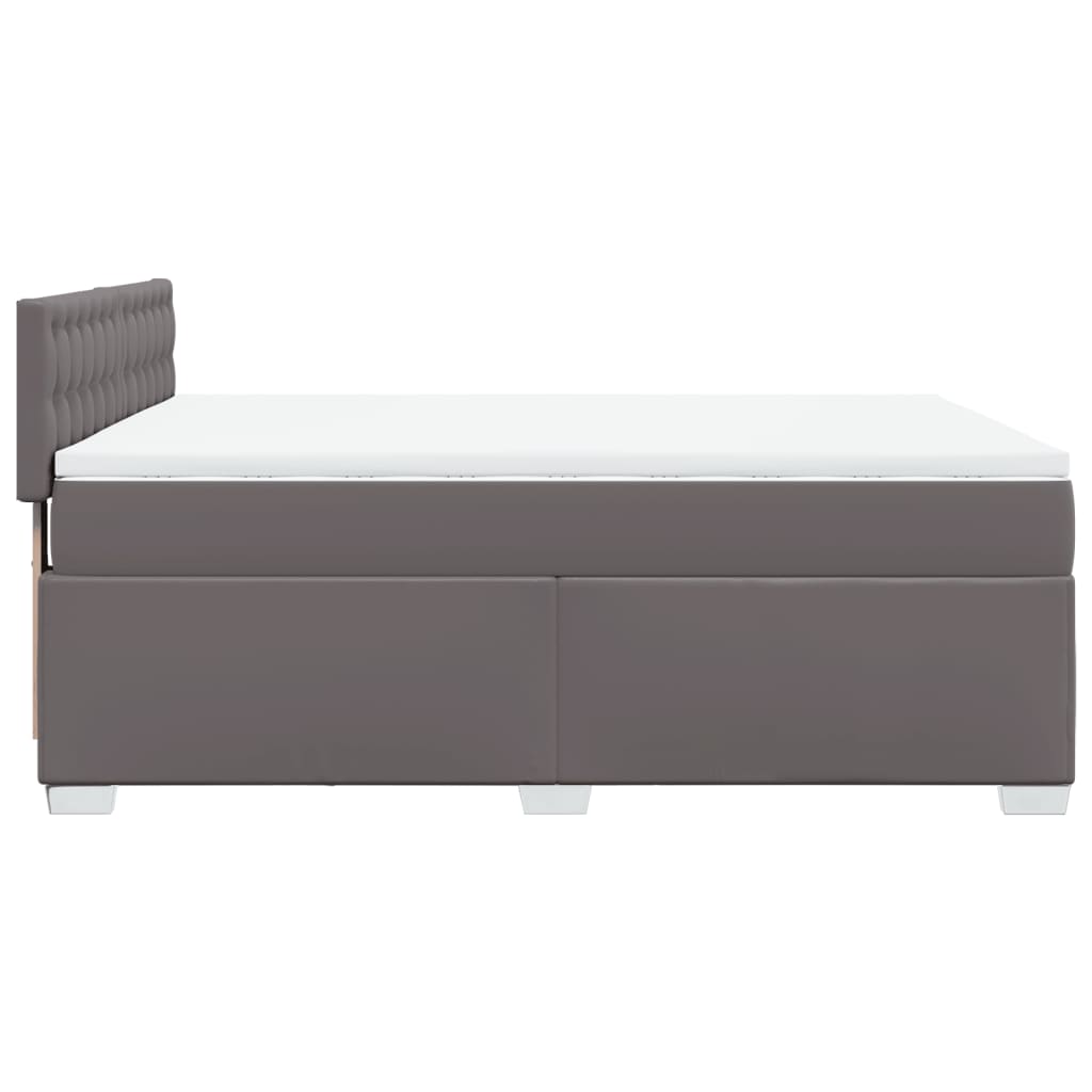 Image Sommier à lattes de lit avec matelas Gris 160x200 cm Similicuir | Xios Store SNC vidaXL Xios Store SNC