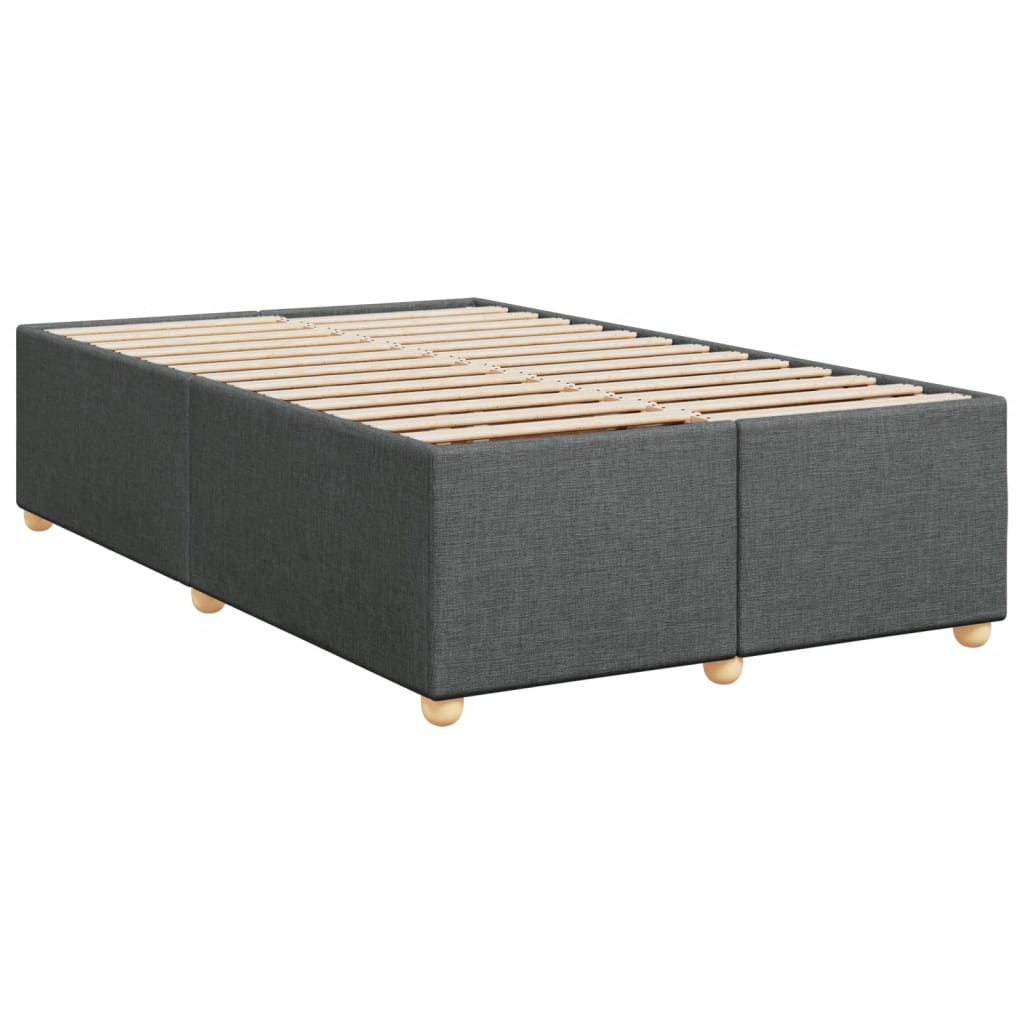 Sommier à lattes de lit avec matelas gris foncé 120x190cm tissu Lits & cadres de lit vidaXL   