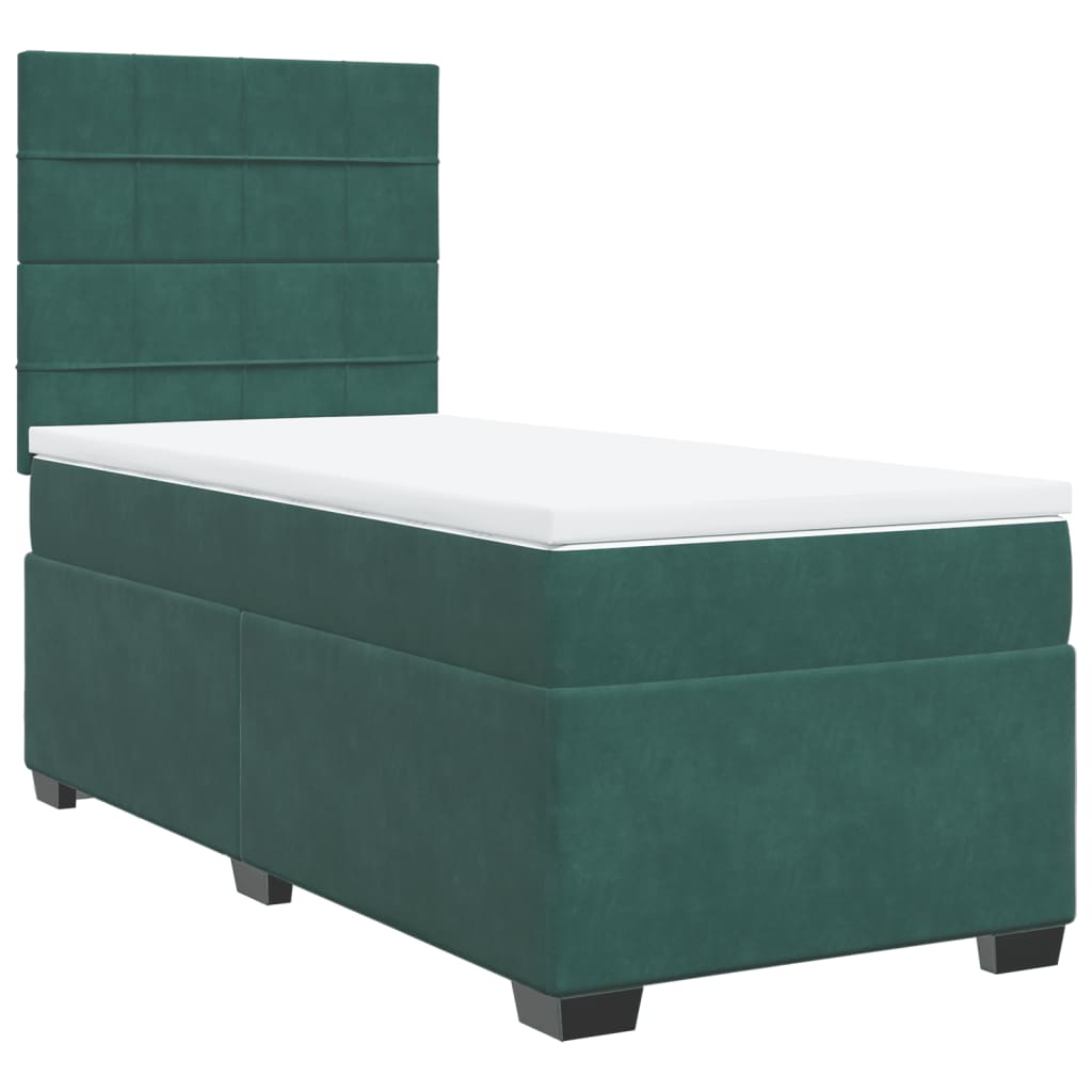 Image Sommier à lattes de lit avec matelas Vert foncé 100x200 cm | Xios Store SNC vidaXL Xios Store SNC