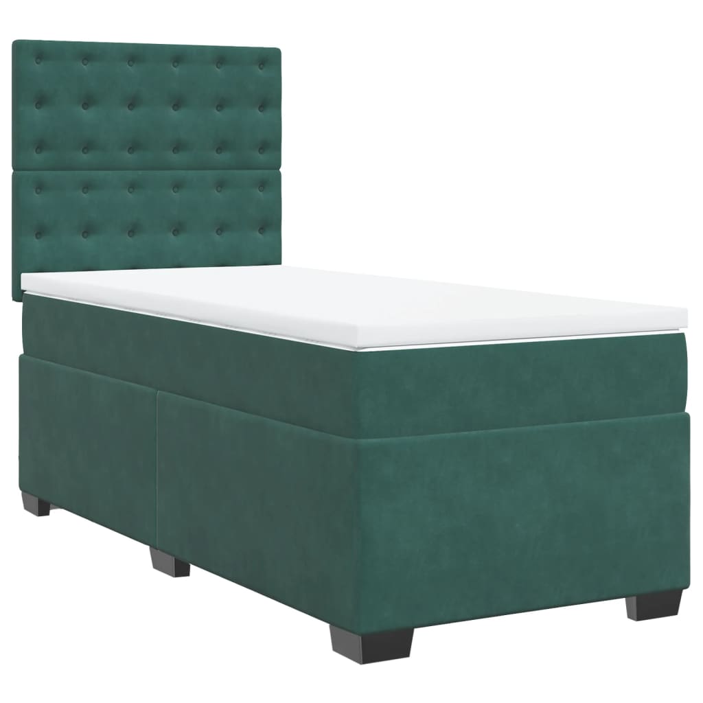 Image Sommier à lattes de lit avec matelas Vert foncé 100x200 cm | Xios Store SNC vidaXL Xios Store SNC