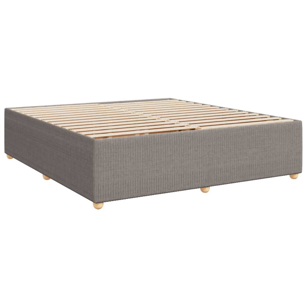 Sommier à lattes de lit avec matelas Taupe 180x200 cm Tissu Lits & cadres de lit vidaXL