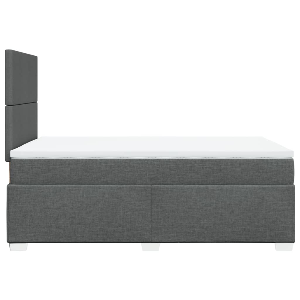 Sommier à lattes de lit avec matelas gris foncé 120x190cm tissu Lits & cadres de lit vidaXL   