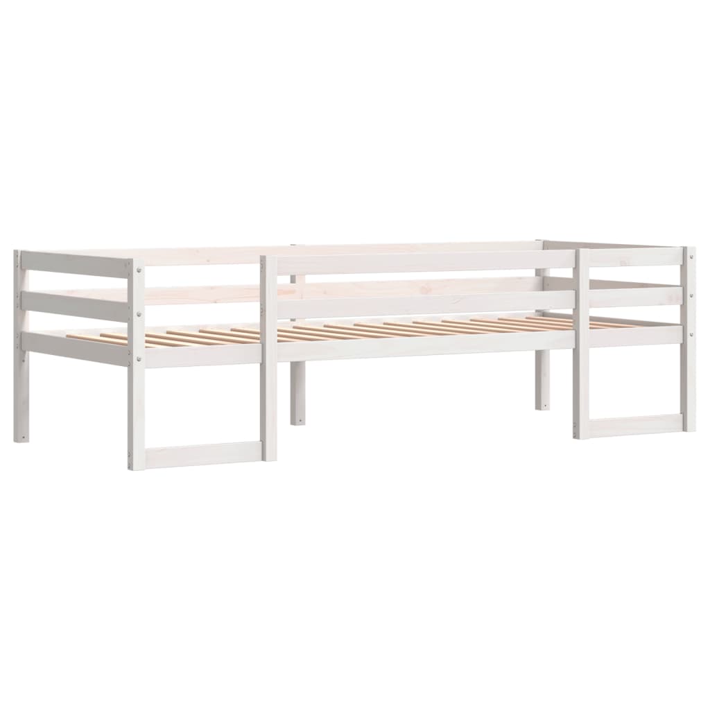 Cadre de lit pour enfants blanc 80x200 cm bois de pin massif Lits & cadres de lit vidaXL   