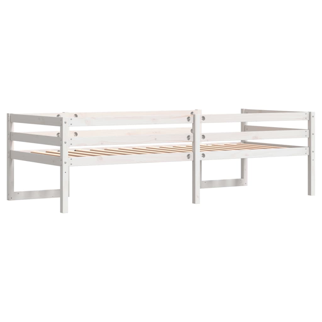 Cadre de lit pour enfants blanc 80x200 cm bois de pin massif Lits & cadres de lit vidaXL   