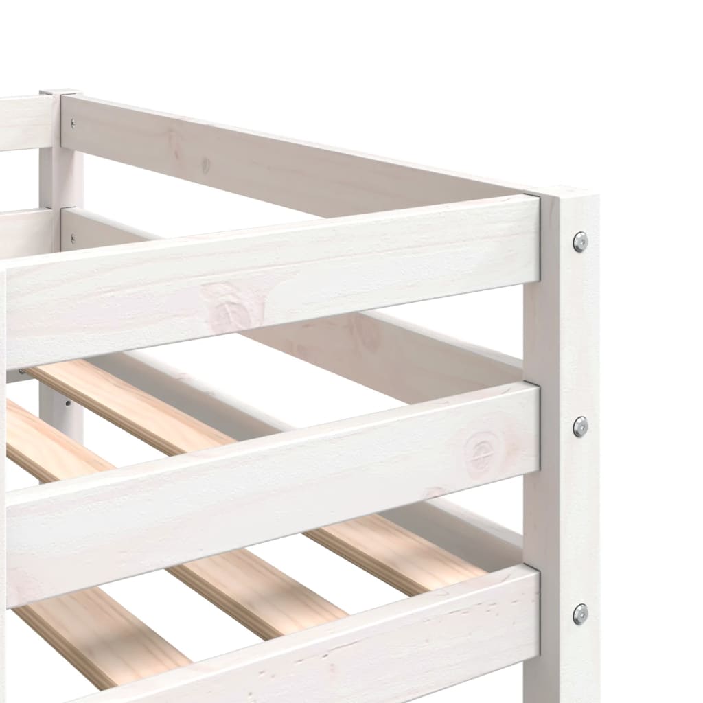 Cadre de lit pour enfants blanc 80x200 cm bois de pin massif Lits & cadres de lit vidaXL   