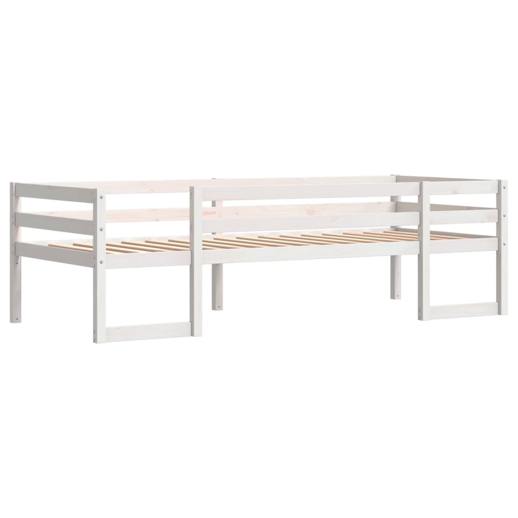 Cadre de lit pour enfants blanc 90x190 cm bois de pin massif Lits & cadres de lit vidaXL   