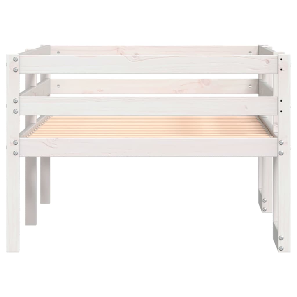 Cadre de lit pour enfants blanc 90x190 cm bois de pin massif Lits & cadres de lit vidaXL   