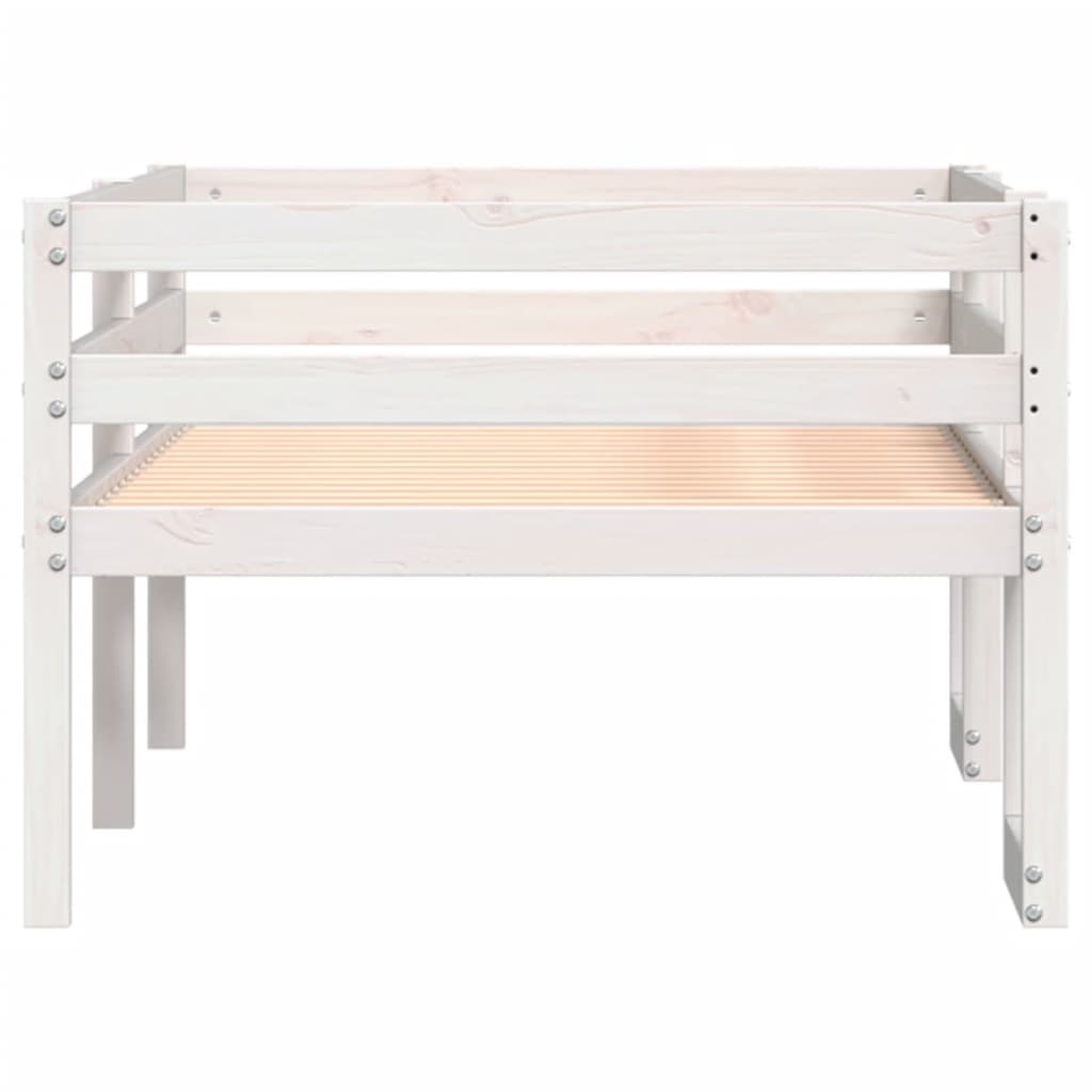 Cadre de lit d'enfant blanc 75x190 cm bois de pin massif Lits & cadres de lit vidaXL   