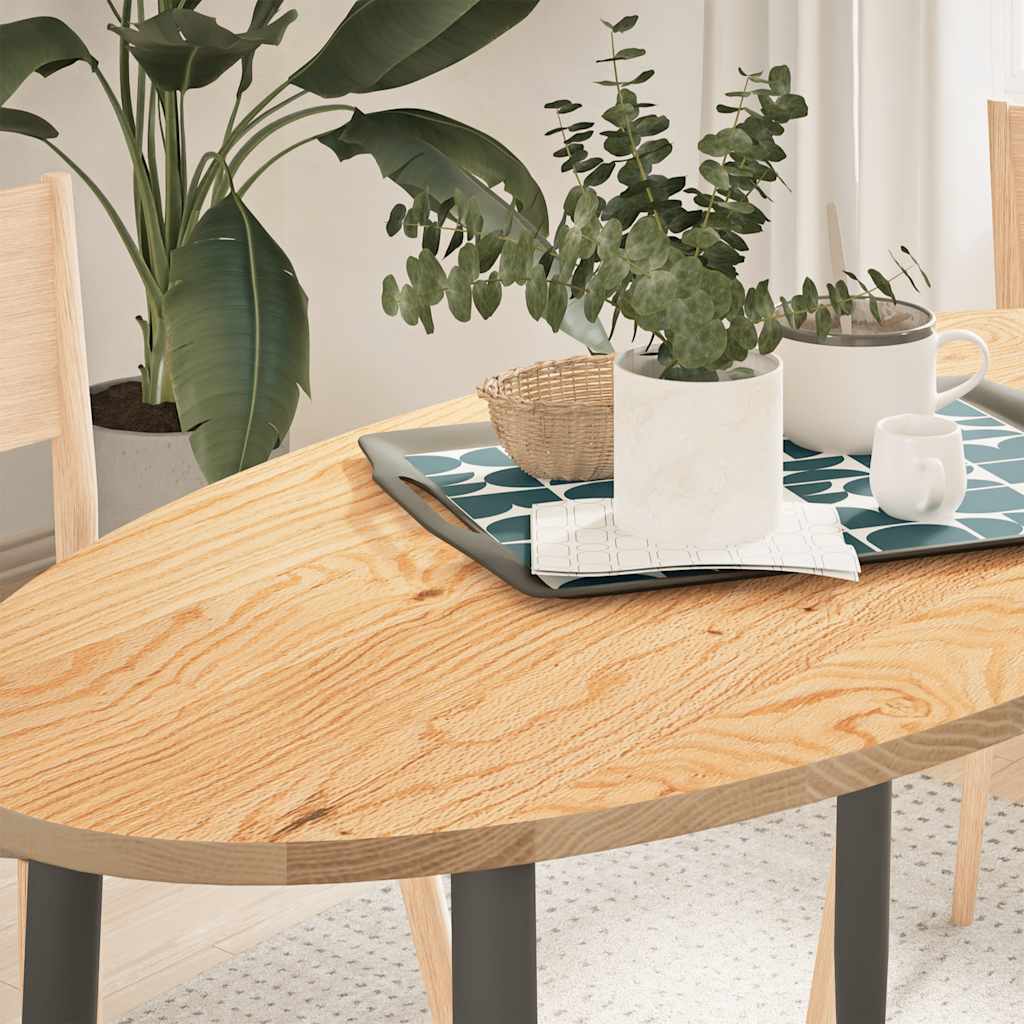 Dessus de table 120x60x2 cm bois de chêne massif ovale Plateaux de table vidaXL   