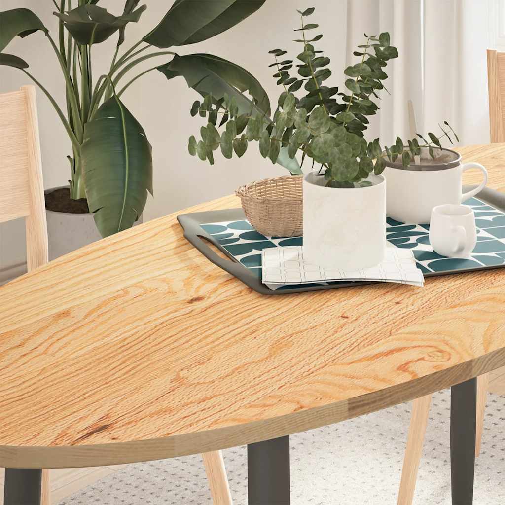 Dessus de table 140x60x2 cm bois de chêne massif ovale Plateaux de table vidaXL   