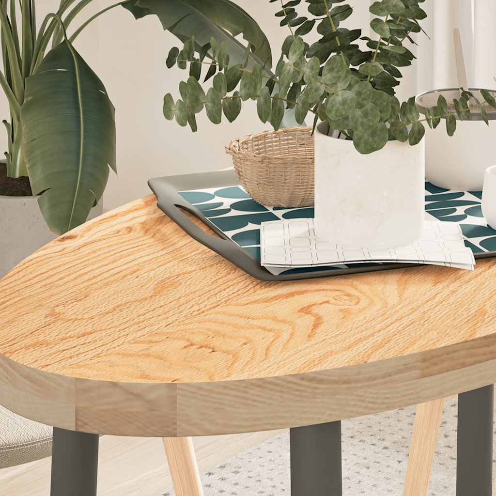 Dessus de table 100x50x4 cm bois de chêne massif ovale Plateaux de table vidaXL   