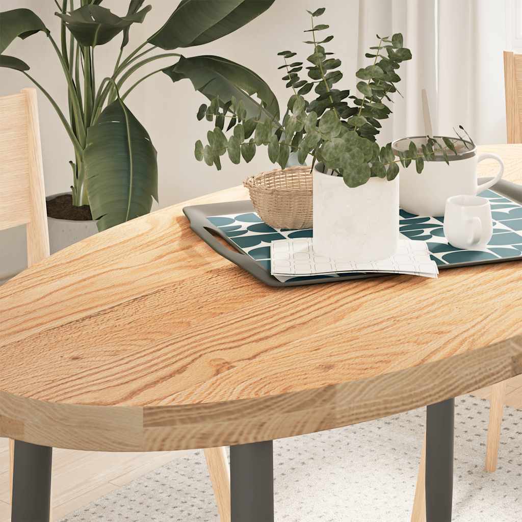 Dessus de table 120x60x4 cm bois de chêne massif ovale Plateaux de table vidaXL   