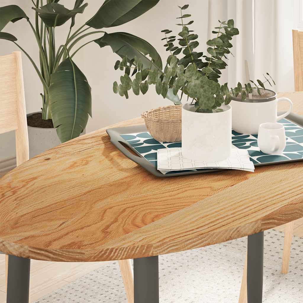 Dessus de table 120x60x2 cm bois de chêne massif ovale Plateaux de table vidaXL   