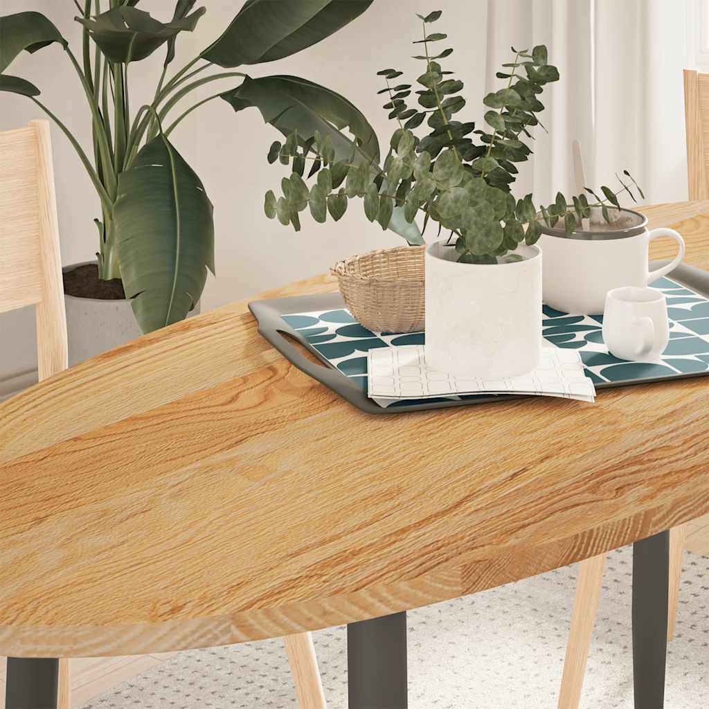 Dessus de table 140x60x2 cm bois de chêne massif ovale Plateaux de table vidaXL   