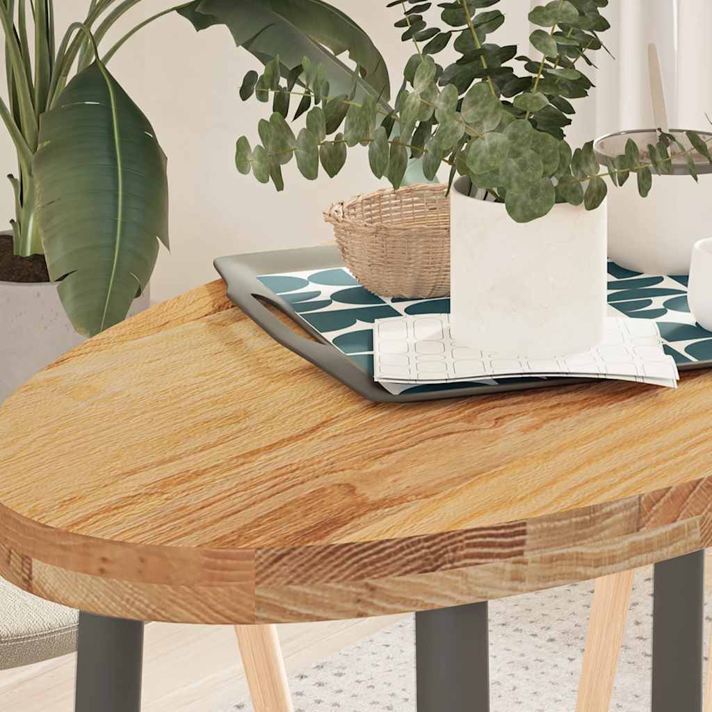 Dessus de table 100x50x4 cm bois de chêne massif ovale Plateaux de table vidaXL   