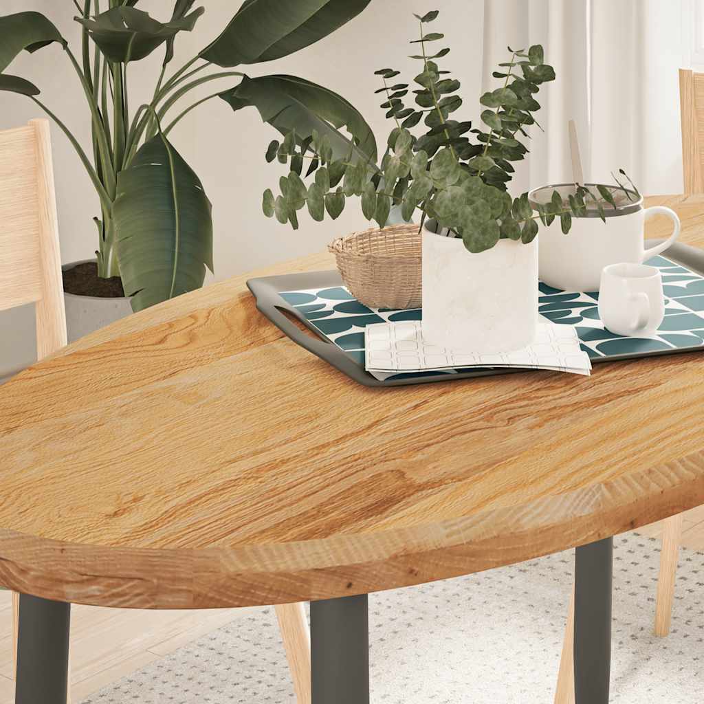 Dessus de table 120x60x4 cm bois de chêne massif ovale Plateaux de table vidaXL   