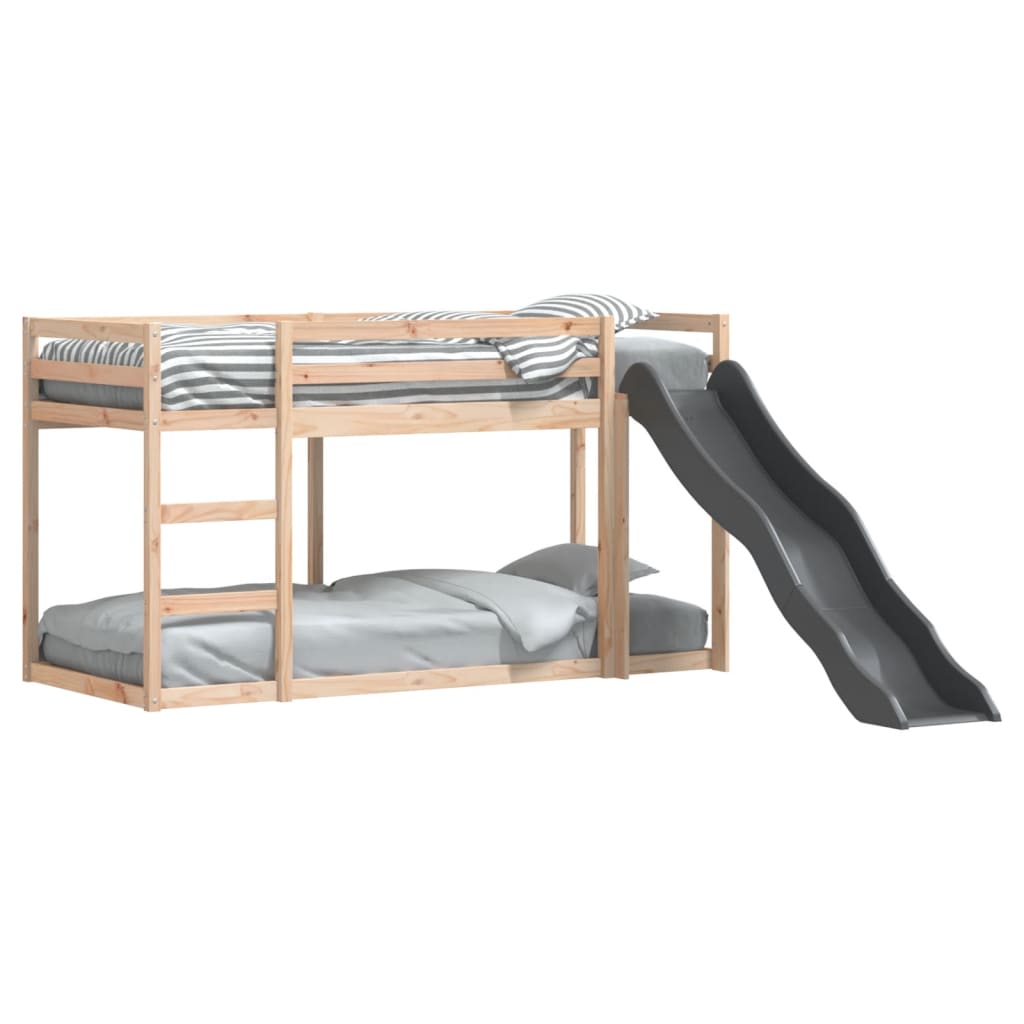 Lit superposé avec toboggan et échelle 75x190cm bois pin massif Lits & cadres de lit vidaXL   