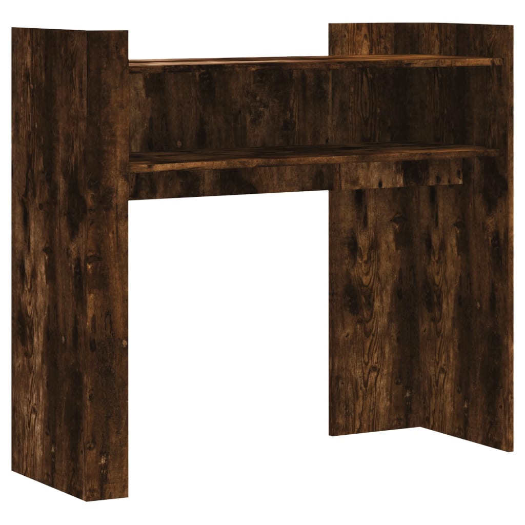 Table console chêne fumé 100x35x90 cm bois d'ingénierie - Xios Store SNC