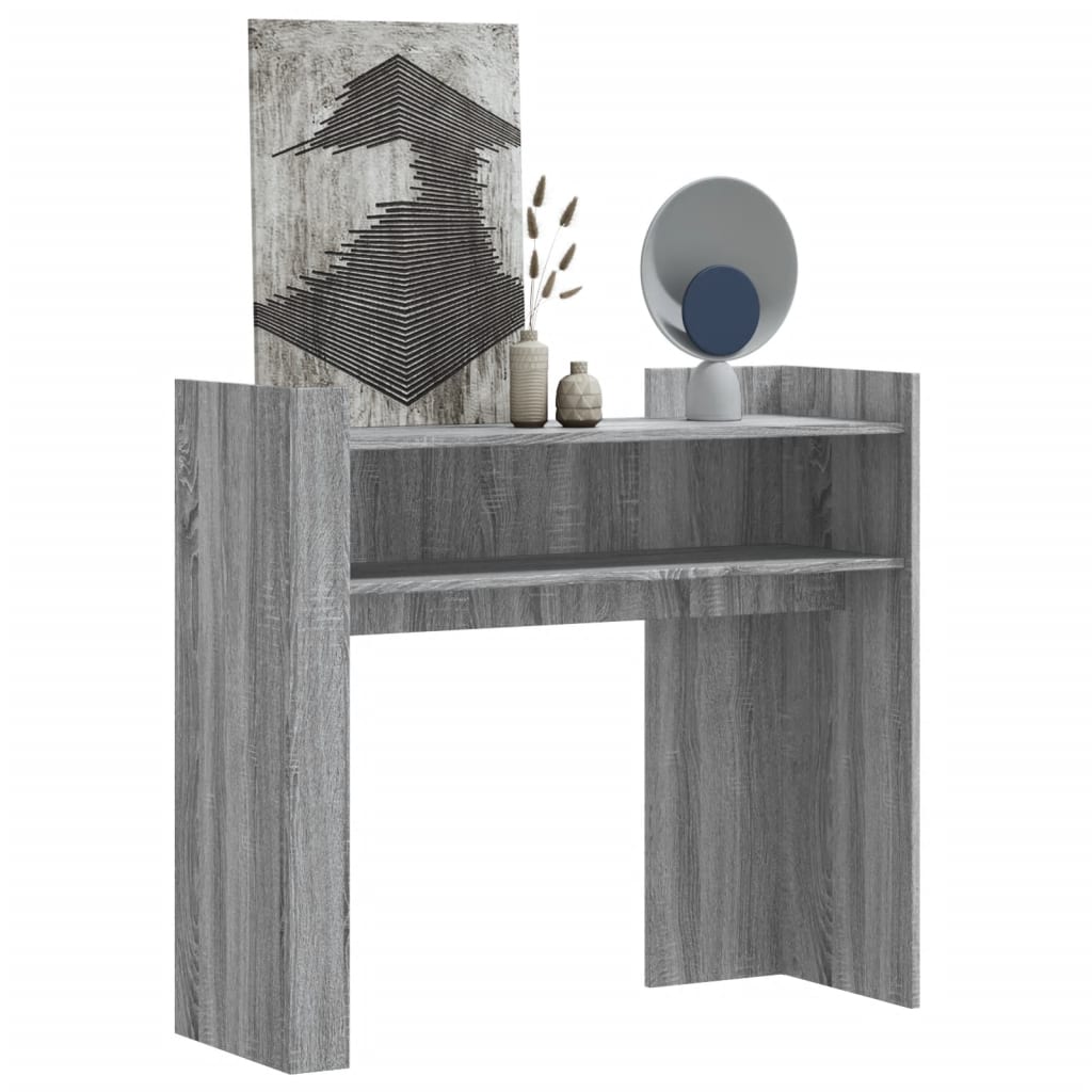 Table console sonoma gris 100x35x90 cm bois d'ingénierie - Xios Store SNC