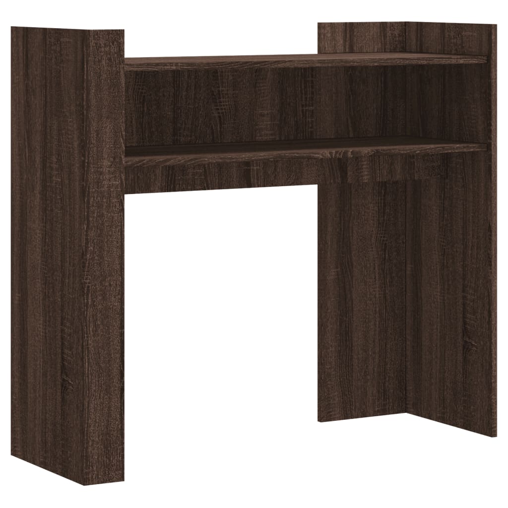 Table console chêne marron 100x35x90 cm bois d'ingénierie - Xios Store SNC