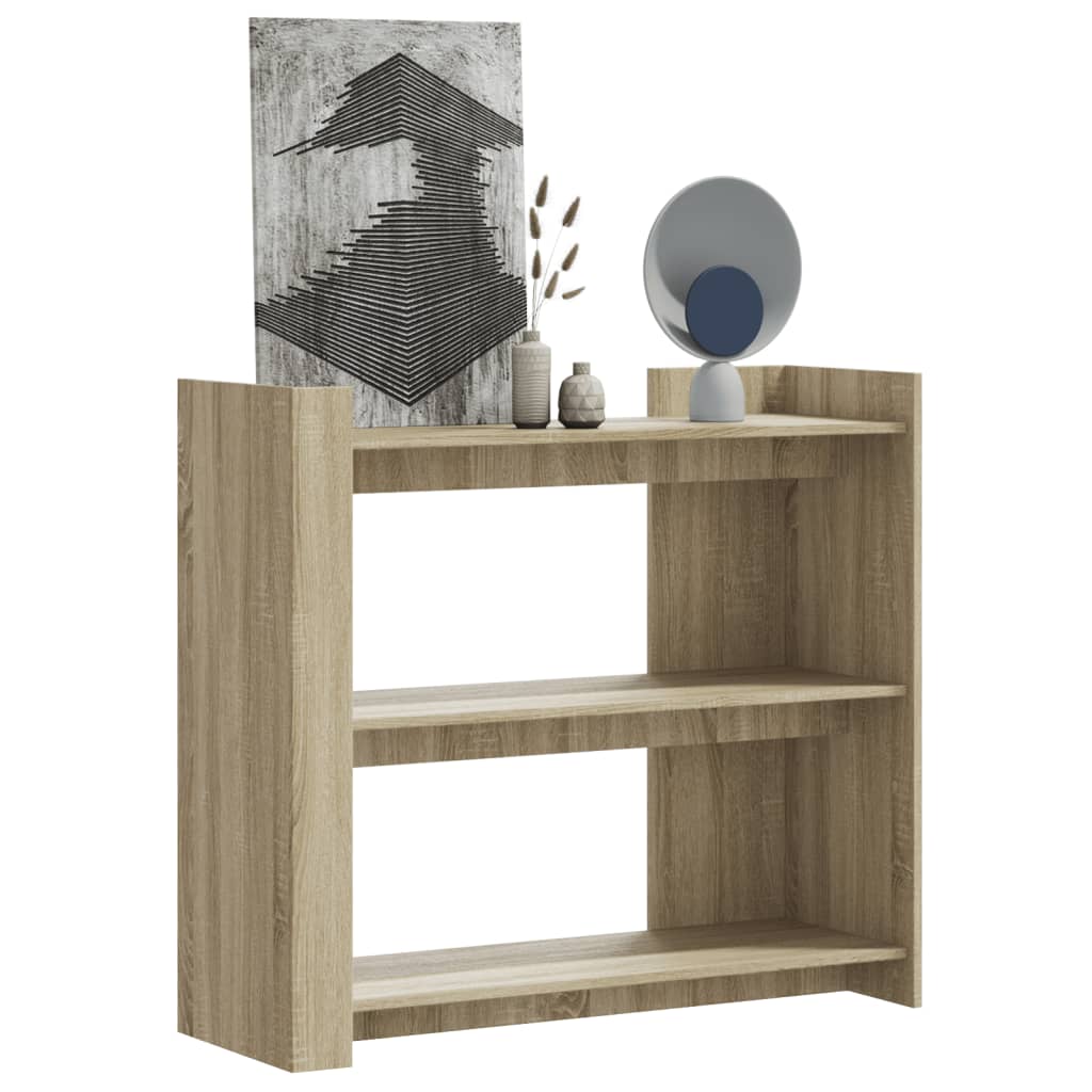 Table console chêne sonoma 100x35x90 cm bois d'ingénierie - Xios Store SNC