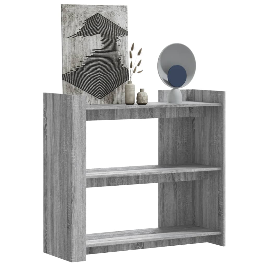 Table console sonoma gris 100x35x90 cm bois d'ingénierie - Xios Store SNC