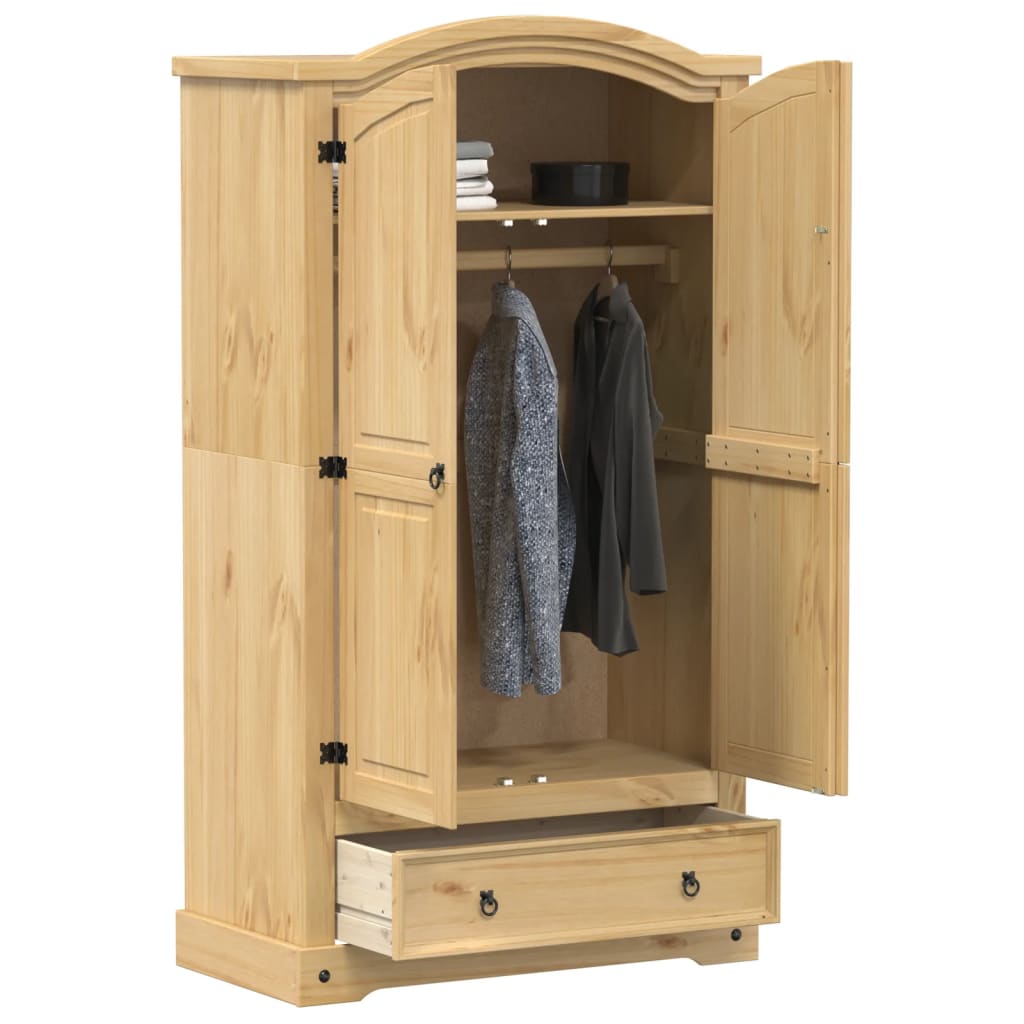 Garde-robe Corona 102x52x186 cm bois de pin massif Armoires vidaXL   