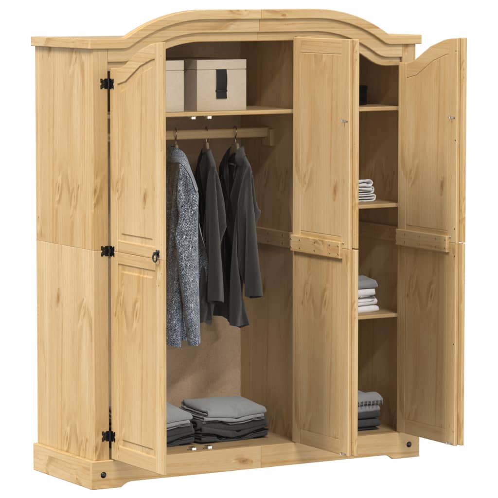 Garde-robe Corona 151,5x52x186 cm bois de pin massif Armoires vidaXL   