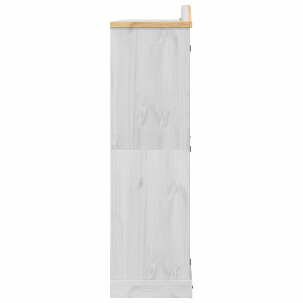 Garde-robe Corona blanc 151,5x52x186 cm bois de pin massif Armoires vidaXL   