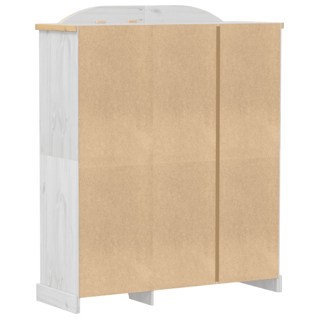 Garde-robe Corona blanc 151,5x52x186 cm bois de pin massif Armoires vidaXL   