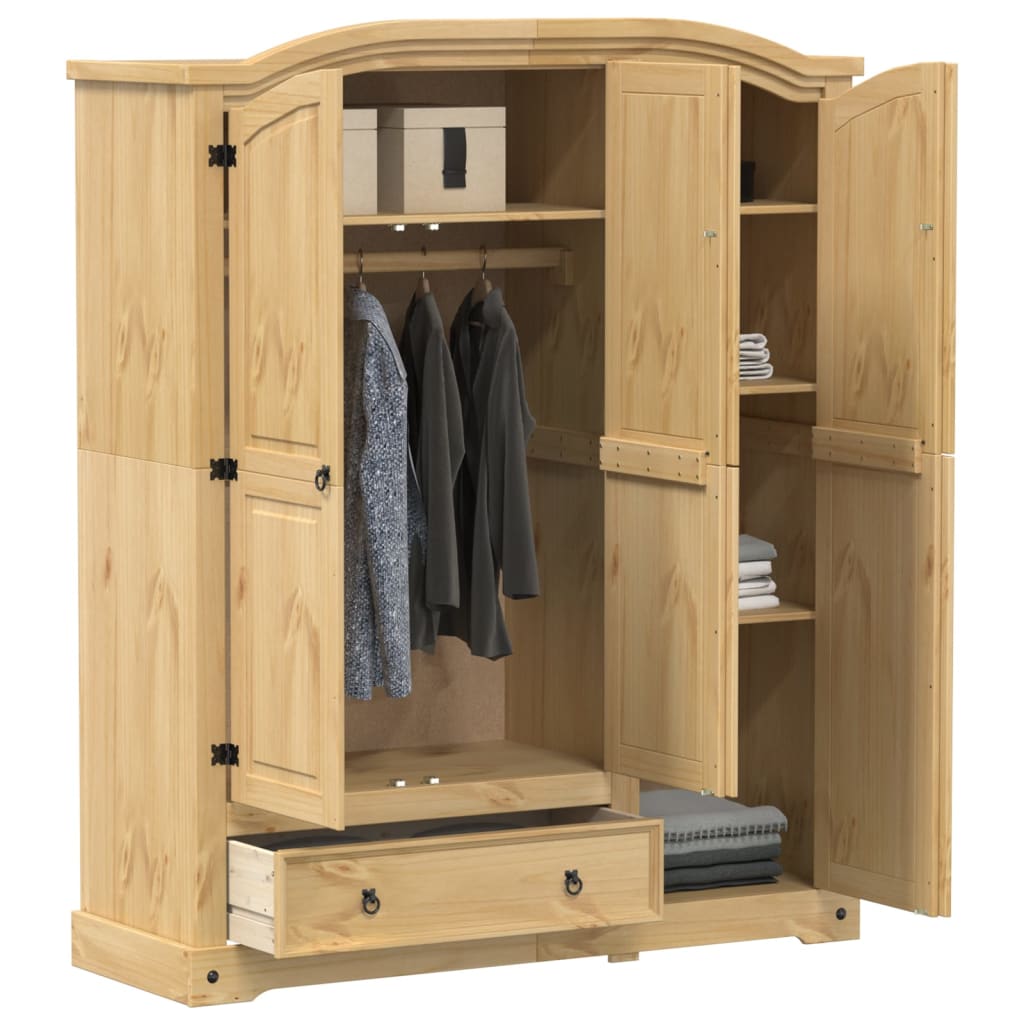 Garde-robe Corona 151,5x52x186 cm bois de pin massif Armoires vidaXL   