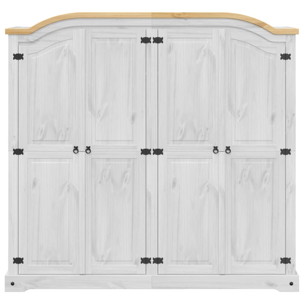 Garde-robe Corona blanc 194x52x186 cm bois de pin massif Armoires vidaXL   