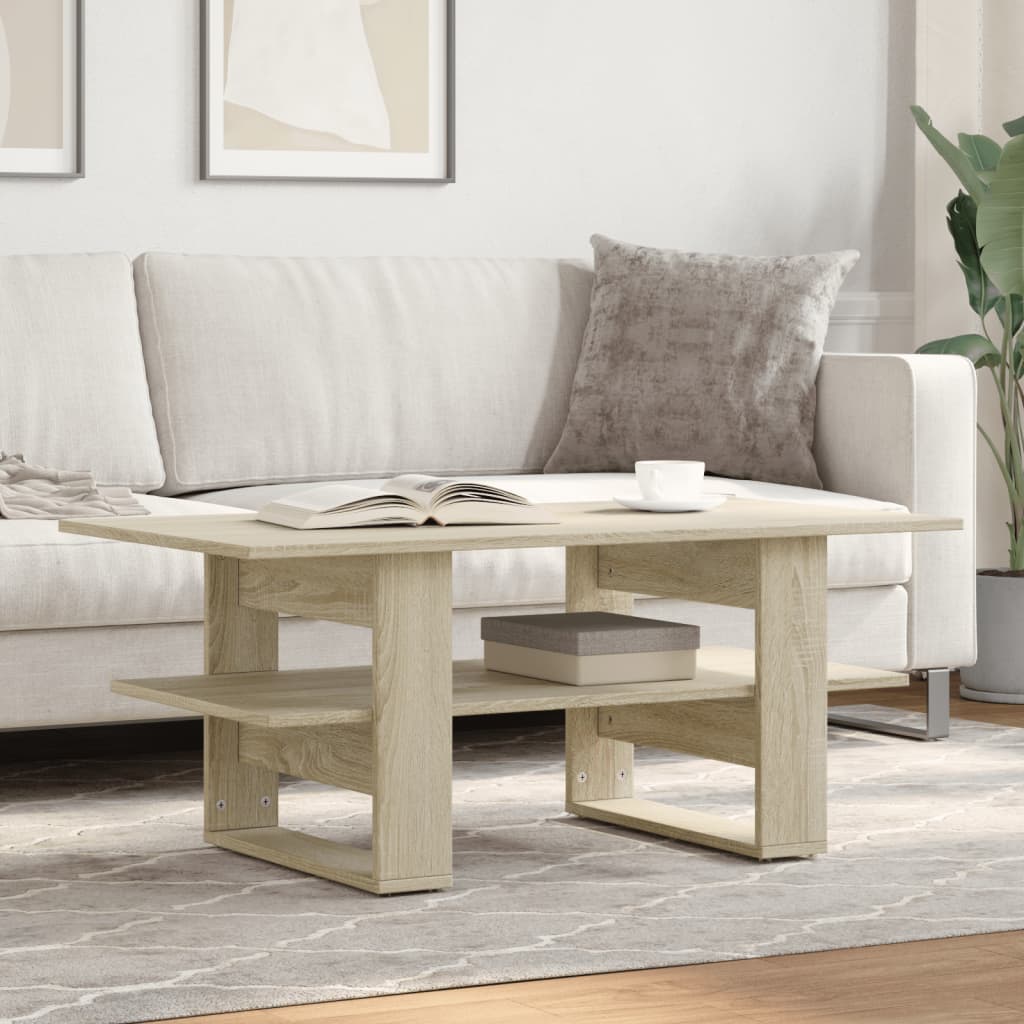 Table basse chêne sonoma 102x55x42 cm bois d'ingénierie Tables basses vidaXL   