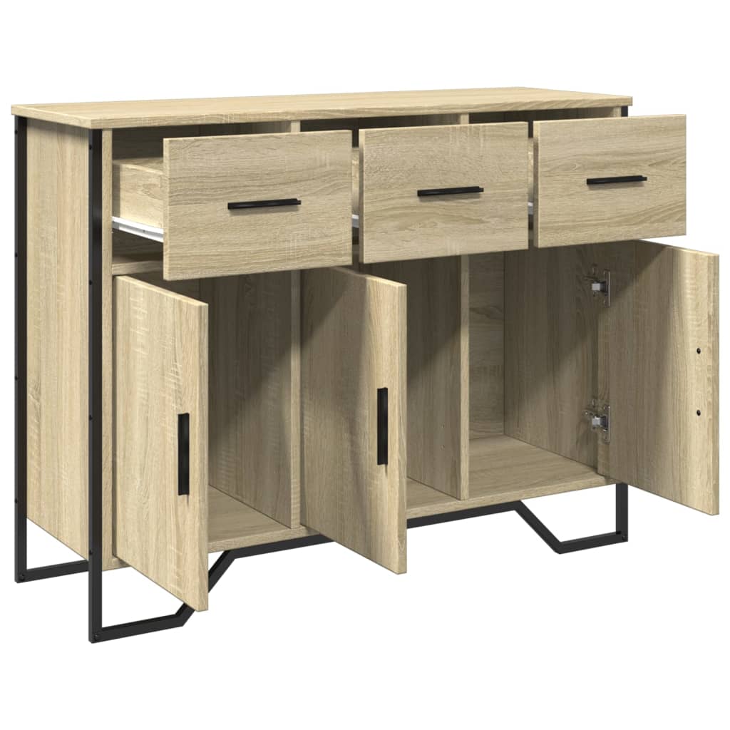 Buffet chêne sonoma 97x32,5x74,5 cm bois d'ingénierie