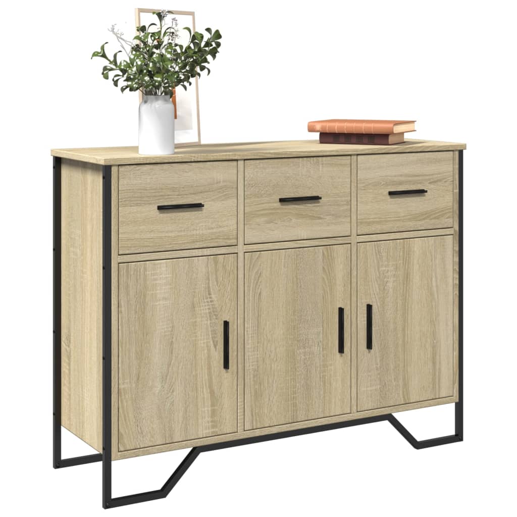 Buffet chêne sonoma 97x32,5x74,5 cm bois d'ingénierie