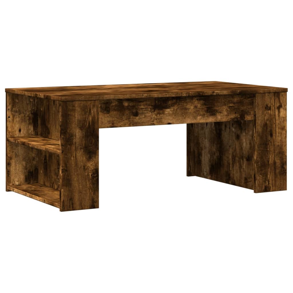 Table basse chêne fumé 102x55x42 cm bois d'ingénierie Tables basses vidaXL   