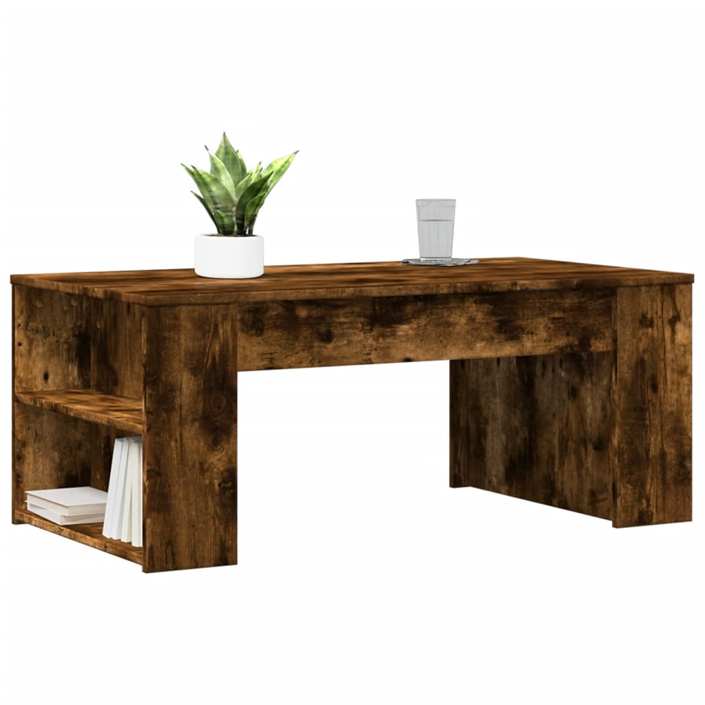 Table basse chêne fumé 102x55x42 cm bois d'ingénierie Tables basses vidaXL   