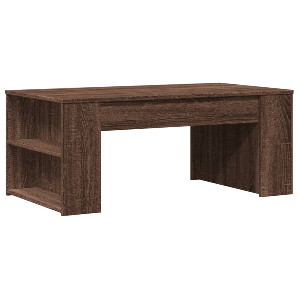 Table basse chêne marron 102x55x42 cm bois d'ingénierie Tables basses vidaXL   