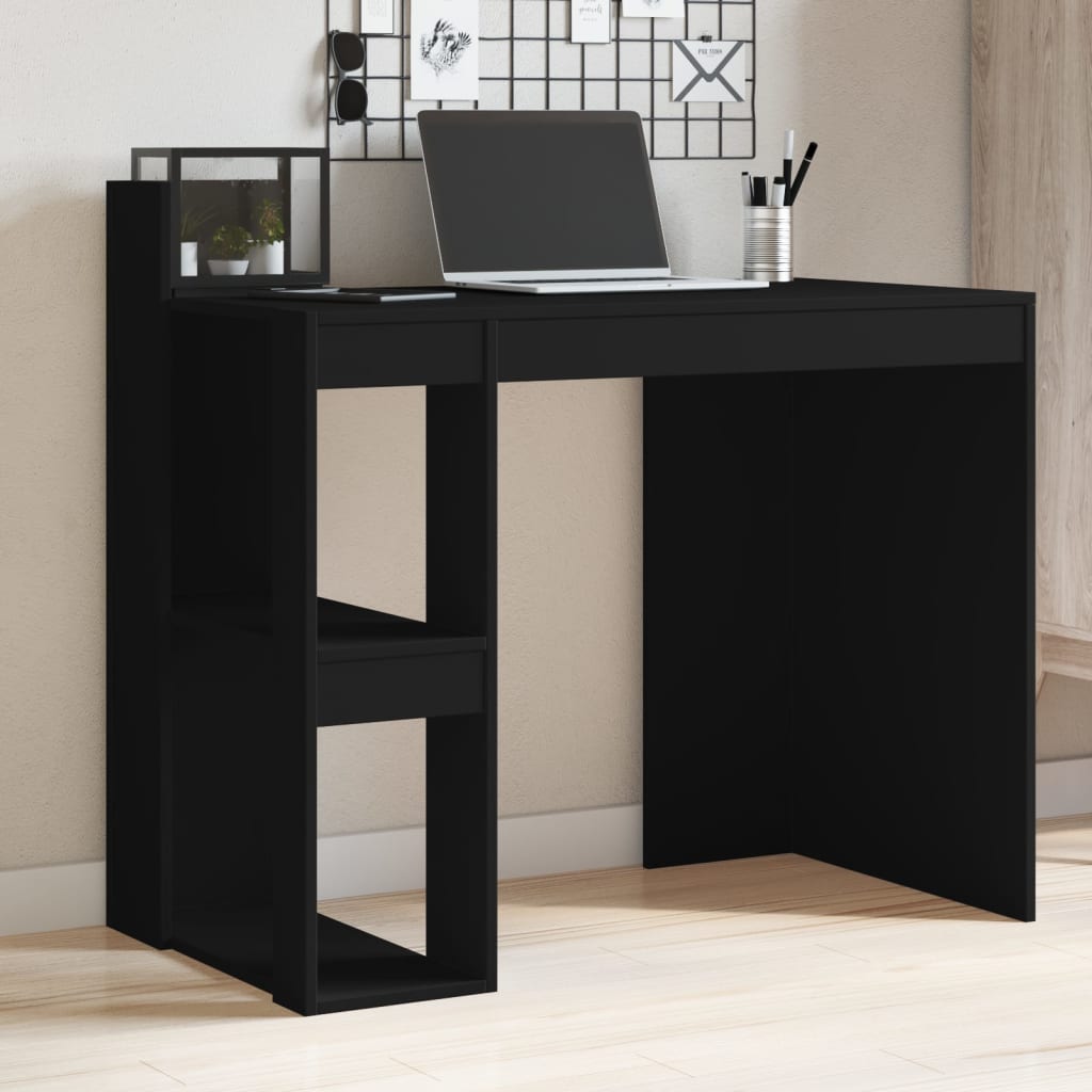 Bureau noir 103,5x56,5x94 cm bois d'ingénierie Bureaux vidaXL   