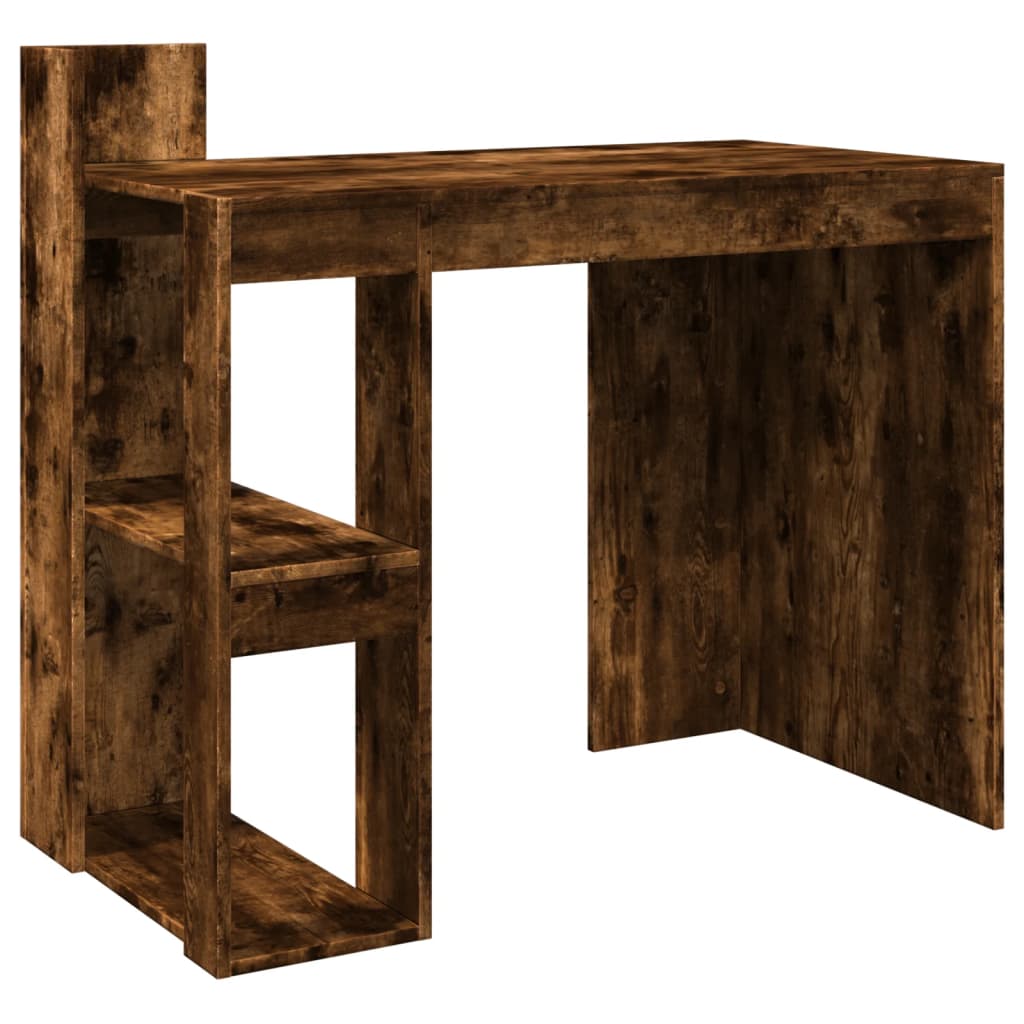 Bureau chêne fumé 103,5x56,5x94 cm bois d'ingénierie Bureaux vidaXL   